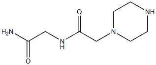 N-(carbamoylmethyl)-2-(piperazin-1-yl)acetamide Struktur