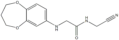 N-(cyanomethyl)-2-(3,4-dihydro-2H-1,5-benzodioxepin-7-ylamino)acetamide Struktur