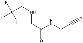 N-(cyanomethyl)-2-[(2,2,2-trifluoroethyl)amino]acetamide Struktur