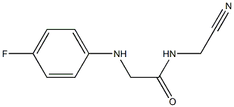 N-(cyanomethyl)-2-[(4-fluorophenyl)amino]acetamide Struktur