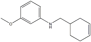 N-(cyclohex-3-en-1-ylmethyl)-3-methoxyaniline Struktur