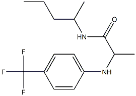 N-(pentan-2-yl)-2-{[4-(trifluoromethyl)phenyl]amino}propanamide Struktur