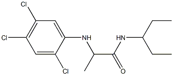 N-(pentan-3-yl)-2-[(2,4,5-trichlorophenyl)amino]propanamide Struktur