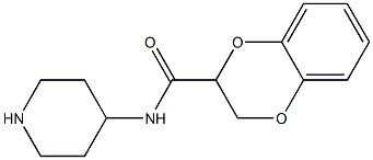 N-(piperidin-4-yl)-2,3-dihydro-1,4-benzodioxine-2-carboxamide Struktur