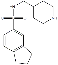 N-(piperidin-4-ylmethyl)-2,3-dihydro-1H-indene-5-sulfonamide Struktur