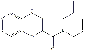 N,N-diallyl-3,4-dihydro-2H-1,4-benzoxazine-2-carboxamide Struktur