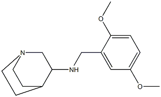 N-[(2,5-dimethoxyphenyl)methyl]-1-azabicyclo[2.2.2]octan-3-amine Struktur