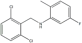 N-[(2,6-dichlorophenyl)methyl]-5-fluoro-2-methylaniline Struktur