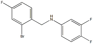 N-[(2-bromo-4-fluorophenyl)methyl]-3,4-difluoroaniline Struktur