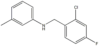 N-[(2-chloro-4-fluorophenyl)methyl]-3-methylaniline Struktur