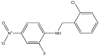 N-[(2-chlorophenyl)methyl]-2-fluoro-4-nitroaniline Struktur