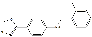 N-[(2-fluorophenyl)methyl]-4-(1,3,4-oxadiazol-2-yl)aniline Struktur