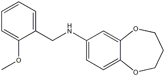 N-[(2-methoxyphenyl)methyl]-3,4-dihydro-2H-1,5-benzodioxepin-7-amine Struktur