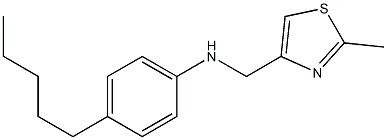 N-[(2-methyl-1,3-thiazol-4-yl)methyl]-4-pentylaniline Struktur