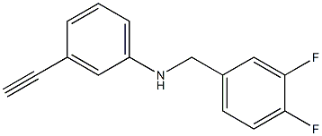 N-[(3,4-difluorophenyl)methyl]-3-ethynylaniline Struktur