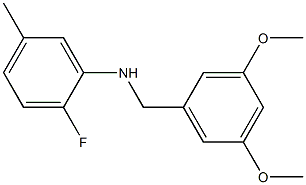 N-[(3,5-dimethoxyphenyl)methyl]-2-fluoro-5-methylaniline Struktur