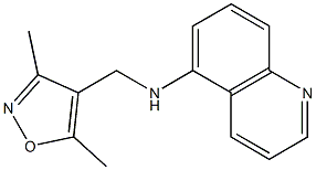 N-[(3,5-dimethyl-1,2-oxazol-4-yl)methyl]quinolin-5-amine Struktur