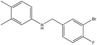 N-[(3-bromo-4-fluorophenyl)methyl]-3,4-dimethylaniline Struktur