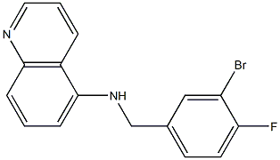 N-[(3-bromo-4-fluorophenyl)methyl]quinolin-5-amine Struktur