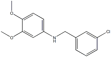 N-[(3-chlorophenyl)methyl]-3,4-dimethoxyaniline Struktur