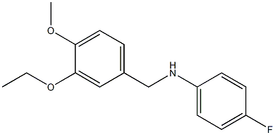 N-[(3-ethoxy-4-methoxyphenyl)methyl]-4-fluoroaniline Struktur