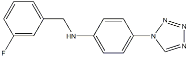 N-[(3-fluorophenyl)methyl]-4-(1H-1,2,3,4-tetrazol-1-yl)aniline Struktur