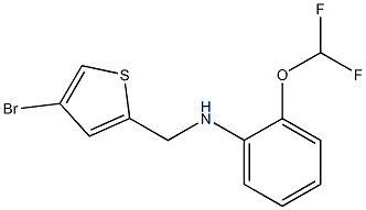 N-[(4-bromothiophen-2-yl)methyl]-2-(difluoromethoxy)aniline Struktur