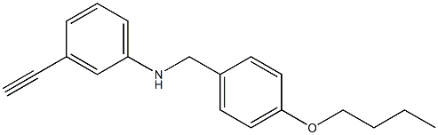 N-[(4-butoxyphenyl)methyl]-3-ethynylaniline Struktur