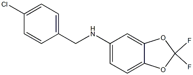 N-[(4-chlorophenyl)methyl]-2,2-difluoro-2H-1,3-benzodioxol-5-amine Struktur