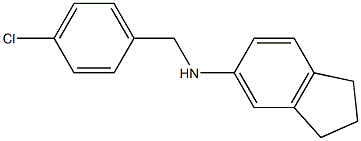 N-[(4-chlorophenyl)methyl]-2,3-dihydro-1H-inden-5-amine Struktur