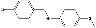 N-[(4-chlorophenyl)methyl]-4-(methylsulfanyl)aniline Struktur