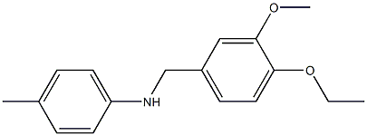 N-[(4-ethoxy-3-methoxyphenyl)methyl]-4-methylaniline Struktur