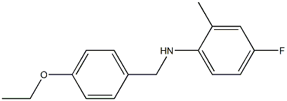 N-[(4-ethoxyphenyl)methyl]-4-fluoro-2-methylaniline Struktur