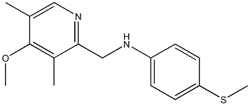 N-[(4-methoxy-3,5-dimethylpyridin-2-yl)methyl]-4-(methylsulfanyl)aniline Struktur