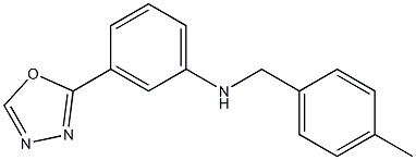 N-[(4-methylphenyl)methyl]-3-(1,3,4-oxadiazol-2-yl)aniline Struktur