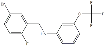 N-[(5-bromo-2-fluorophenyl)methyl]-3-(trifluoromethoxy)aniline Struktur