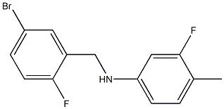 N-[(5-bromo-2-fluorophenyl)methyl]-3-fluoro-4-methylaniline Struktur