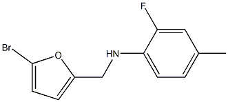 N-[(5-bromofuran-2-yl)methyl]-2-fluoro-4-methylaniline Struktur