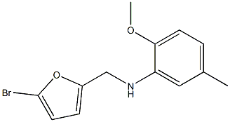 N-[(5-bromofuran-2-yl)methyl]-2-methoxy-5-methylaniline Struktur