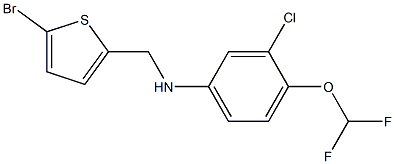 N-[(5-bromothiophen-2-yl)methyl]-3-chloro-4-(difluoromethoxy)aniline Struktur