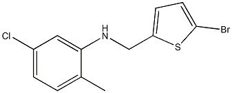 N-[(5-bromothiophen-2-yl)methyl]-5-chloro-2-methylaniline Struktur