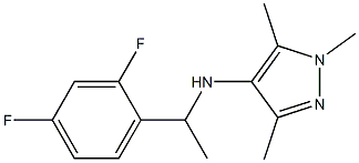 N-[1-(2,4-difluorophenyl)ethyl]-1,3,5-trimethyl-1H-pyrazol-4-amine Struktur