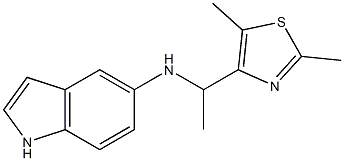 N-[1-(2,5-dimethyl-1,3-thiazol-4-yl)ethyl]-1H-indol-5-amine Struktur