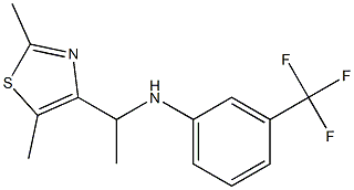 N-[1-(2,5-dimethyl-1,3-thiazol-4-yl)ethyl]-3-(trifluoromethyl)aniline Struktur