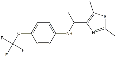 N-[1-(2,5-dimethyl-1,3-thiazol-4-yl)ethyl]-4-(trifluoromethoxy)aniline Struktur