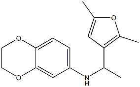 N-[1-(2,5-dimethylfuran-3-yl)ethyl]-2,3-dihydro-1,4-benzodioxin-6-amine Struktur