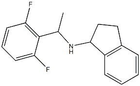 N-[1-(2,6-difluorophenyl)ethyl]-2,3-dihydro-1H-inden-1-amine Struktur