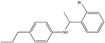 N-[1-(2-bromophenyl)ethyl]-4-propylaniline Struktur