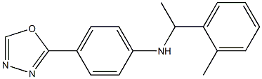 N-[1-(2-methylphenyl)ethyl]-4-(1,3,4-oxadiazol-2-yl)aniline Struktur