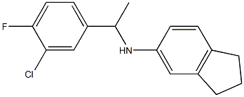 N-[1-(3-chloro-4-fluorophenyl)ethyl]-2,3-dihydro-1H-inden-5-amine Struktur